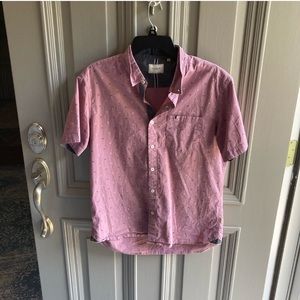 Muted Pink Casual Men's Button-Down